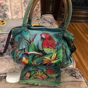 ANUSCHKA MATCHING PURSE AND WALLET